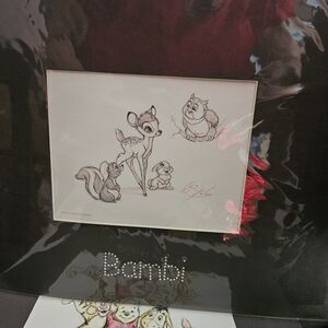 Swarovski Disney Limited Edition Bambi Lithograph Hand Signed By Dave Pacheco